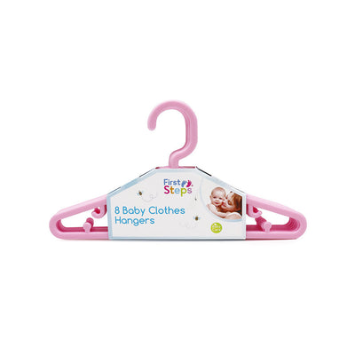 First Steps Pink Baby Clothes Hangers 22cm 8PK