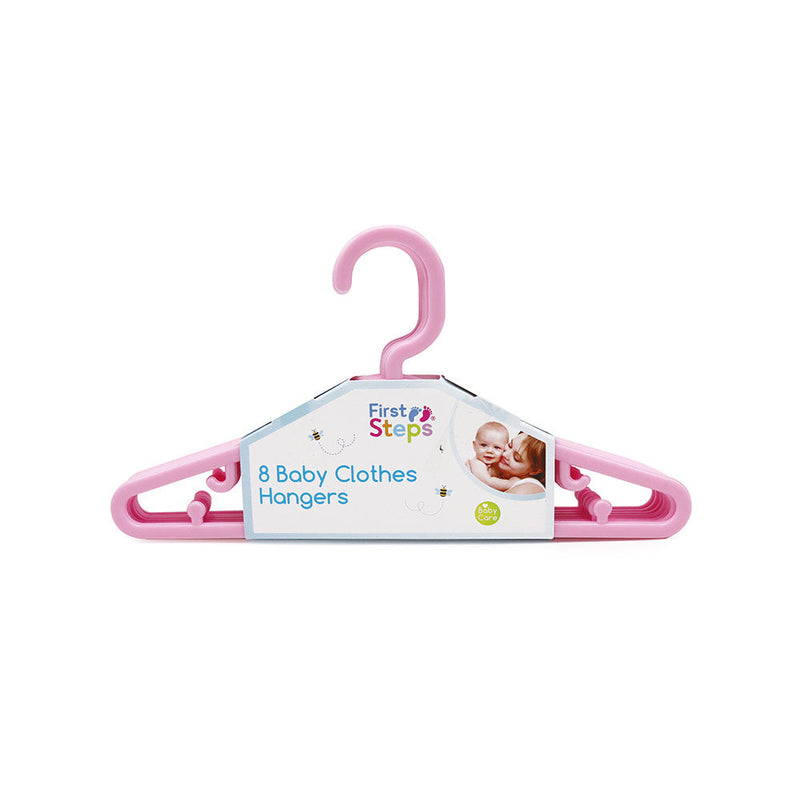 First Steps Pink Baby Clothes Hangers 22cm 8PK