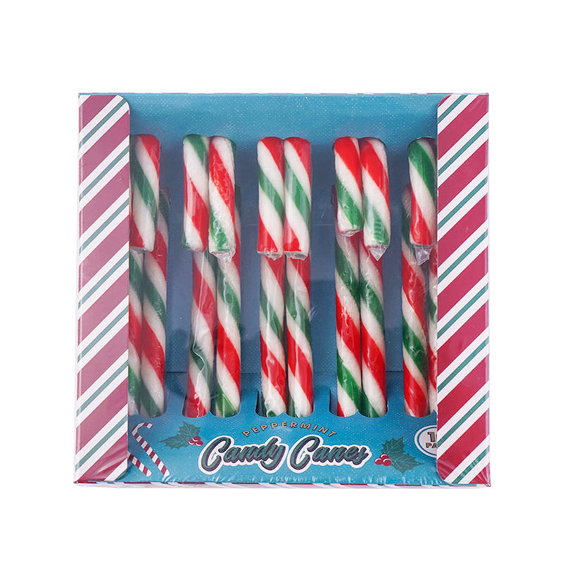 Peppermint Flavour Red & Green Candy Canes 10x12g