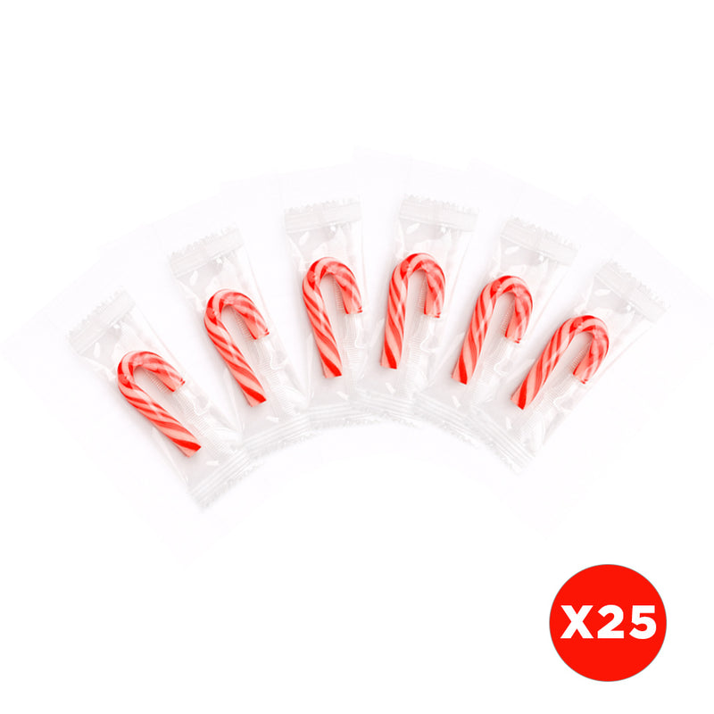 Mini Peppermint Flavour Candy Canes 25x4g