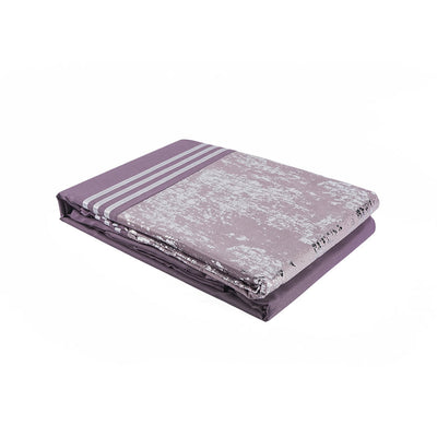 Foil Printing Velvet Mauve Duvet Set Double Size