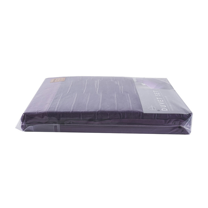 Luxury Jacquard Plum Duvet Set Double Size