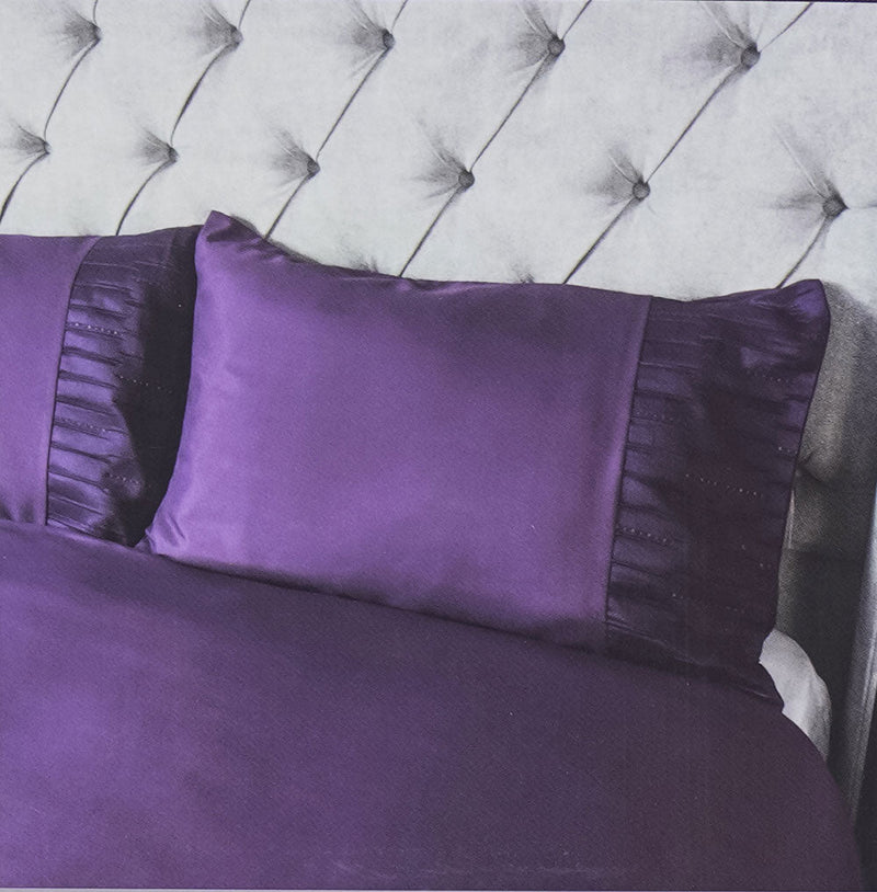 Luxury Jacquard Plum Duvet Set Double Size