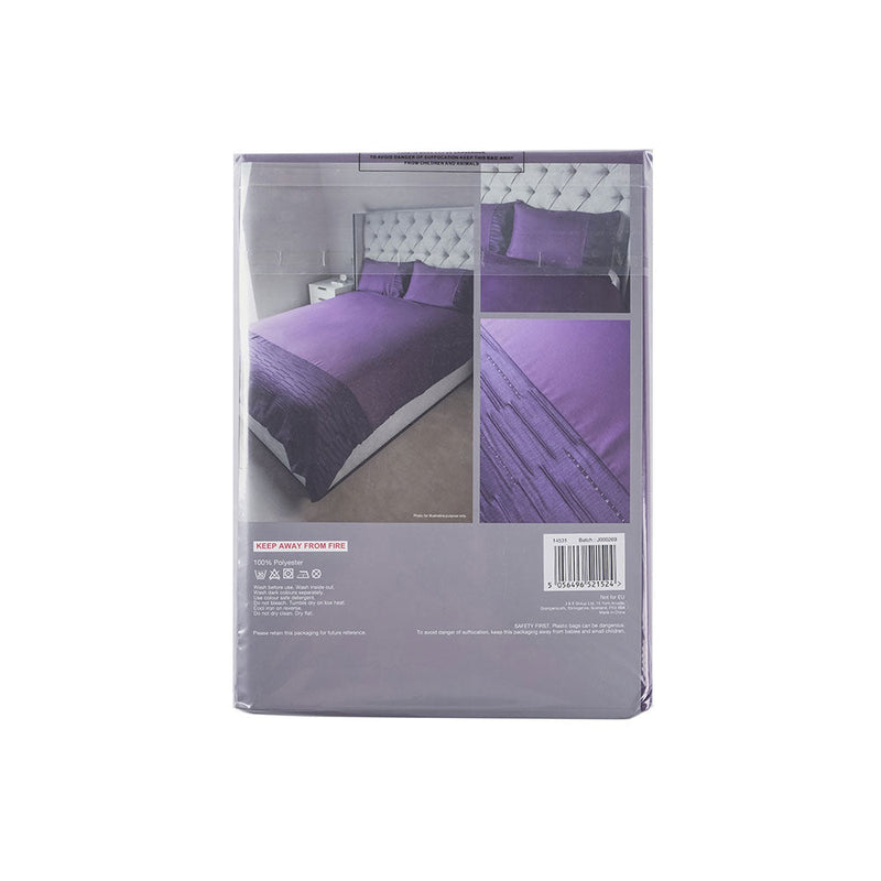 Luxury Jacquard Plum Duvet Set Double Size