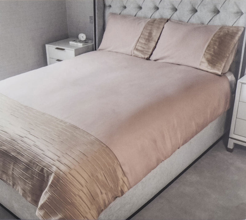 Natural Jacquard Linen Duvet Set Double Size
