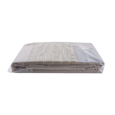 Natural Jacquard Linen Duvet Set Double Size