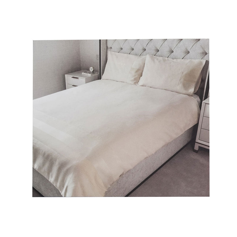 Natural Jacquard Cream Duvet Set Double Size