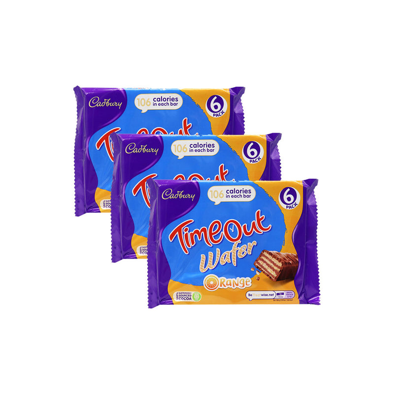 Cadbury Timeout Wafer Orange 121.2g x 3Pack