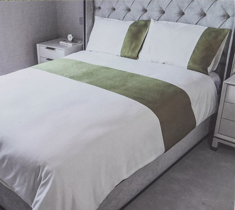Natural Jacquard Lime Duvet Set Double Size
