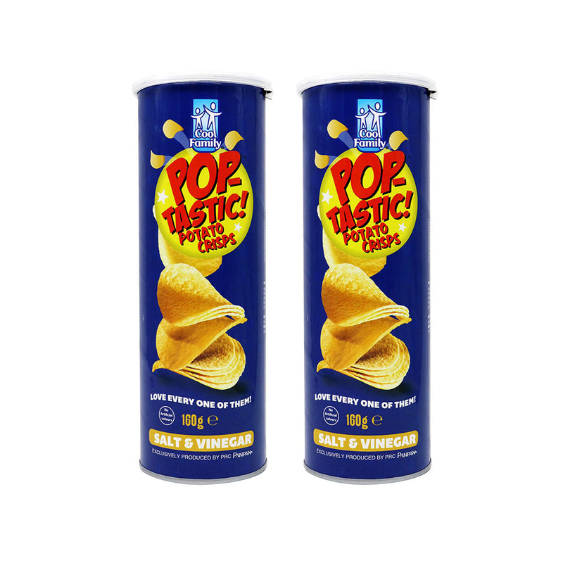 Pop Tastic Salt & Vinegar Potato Crisps 160g