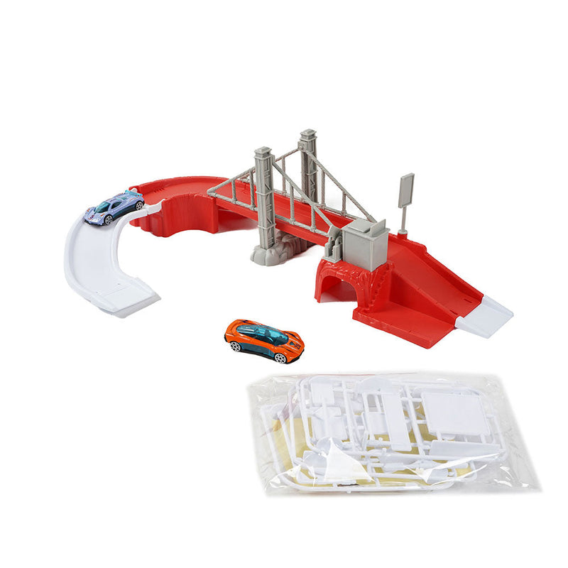 Tollbooth Real Scene Simulation Parking Garage Toys with 2 Cars
