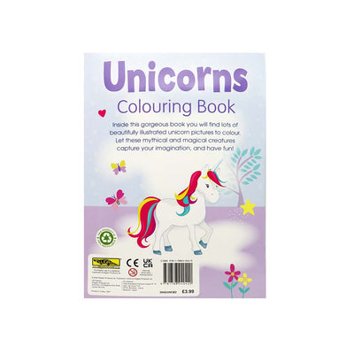 Unicorns Colouring Book Purple