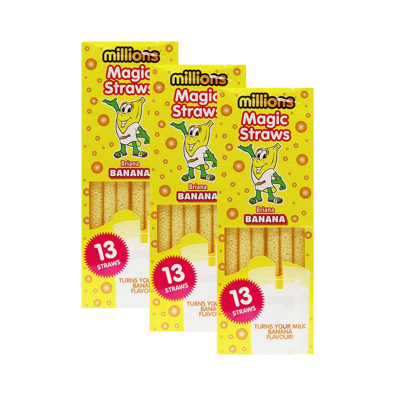Millions Banana Magic Straws Milkshake 13S x 3Pack