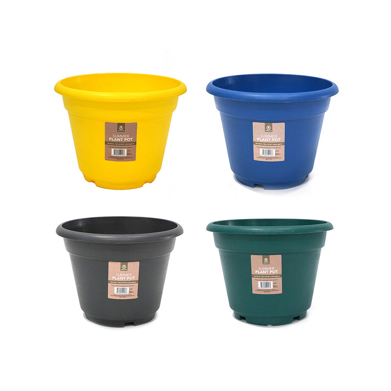 Plastic Summer Plant Pot 22cm x 18cm