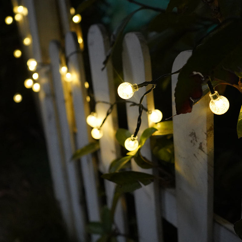 50 LED Mini Globe Solar String Lights Warm White