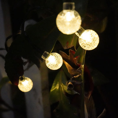 50 LED Mini Globe Solar String Lights Warm White