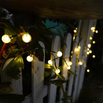 50 LED Mini Globe Solar String Lights Warm White