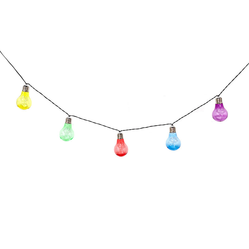 10 Solar LED Light Bulb String Lights