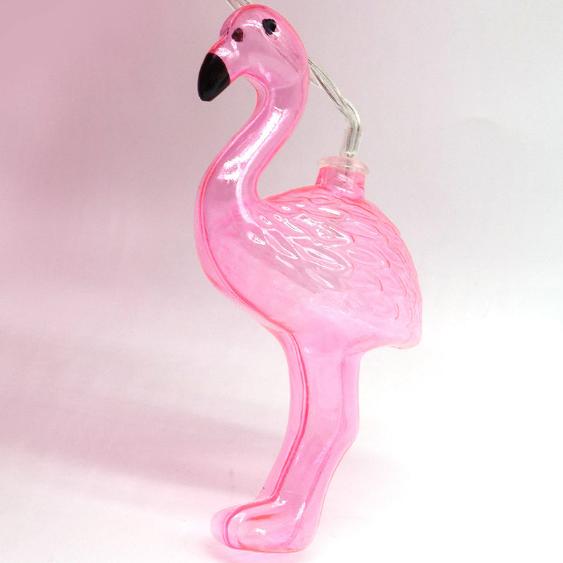 10 Solar LED Flamingo String Lights