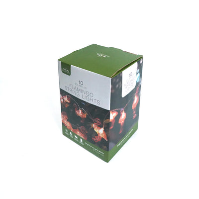 10 Solar LED Flamingo String Lights
