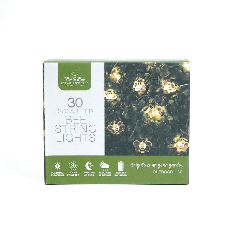 30 Solar LED Bee String Lights