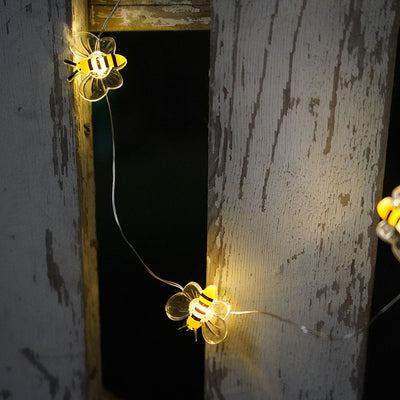 30 Solar LED Bee String Lights