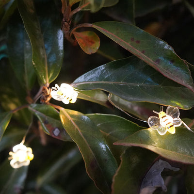 30 Solar LED Bee String Lights