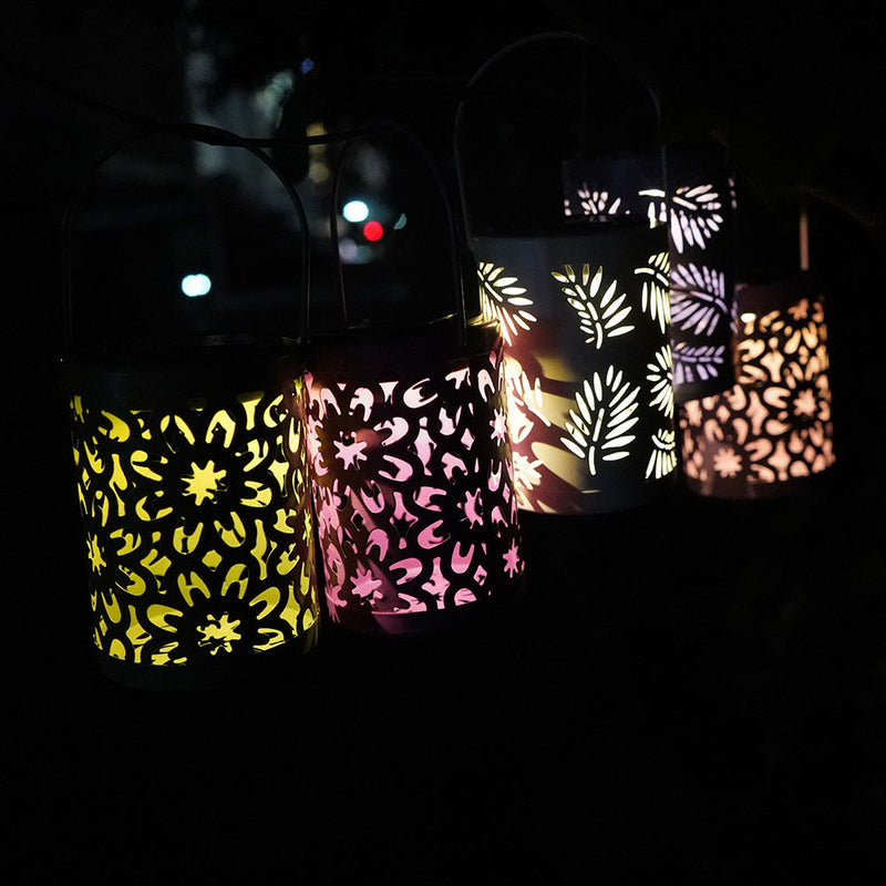 Solar Metal Cutout Lantern