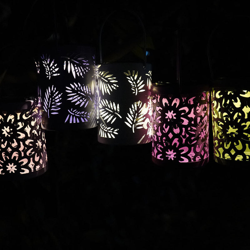Solar Metal Cutout Lantern