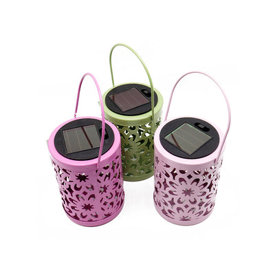 Solar Metal Cutout Lantern
