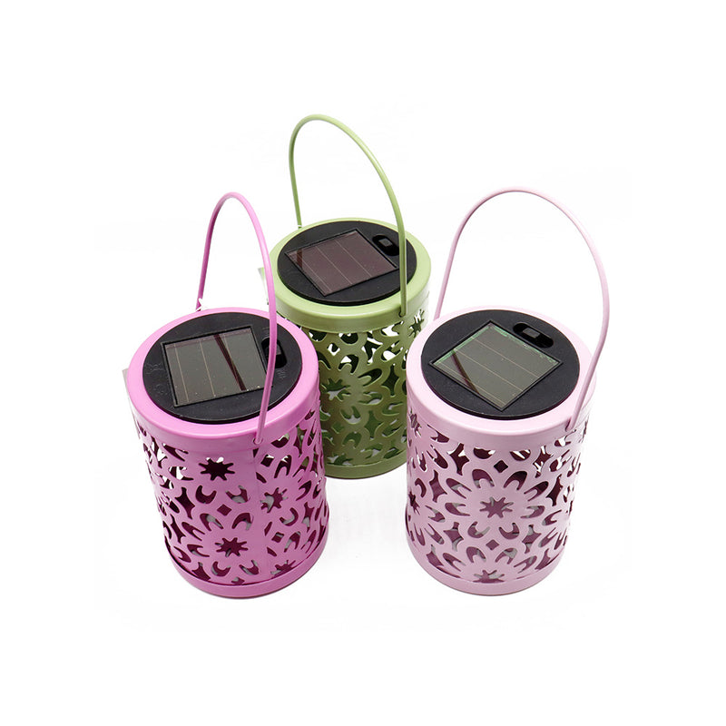 Solar Metal Cutout Lantern