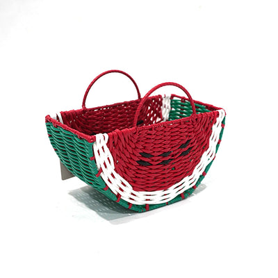 Watermelon Rattan Woven Picnic Basket