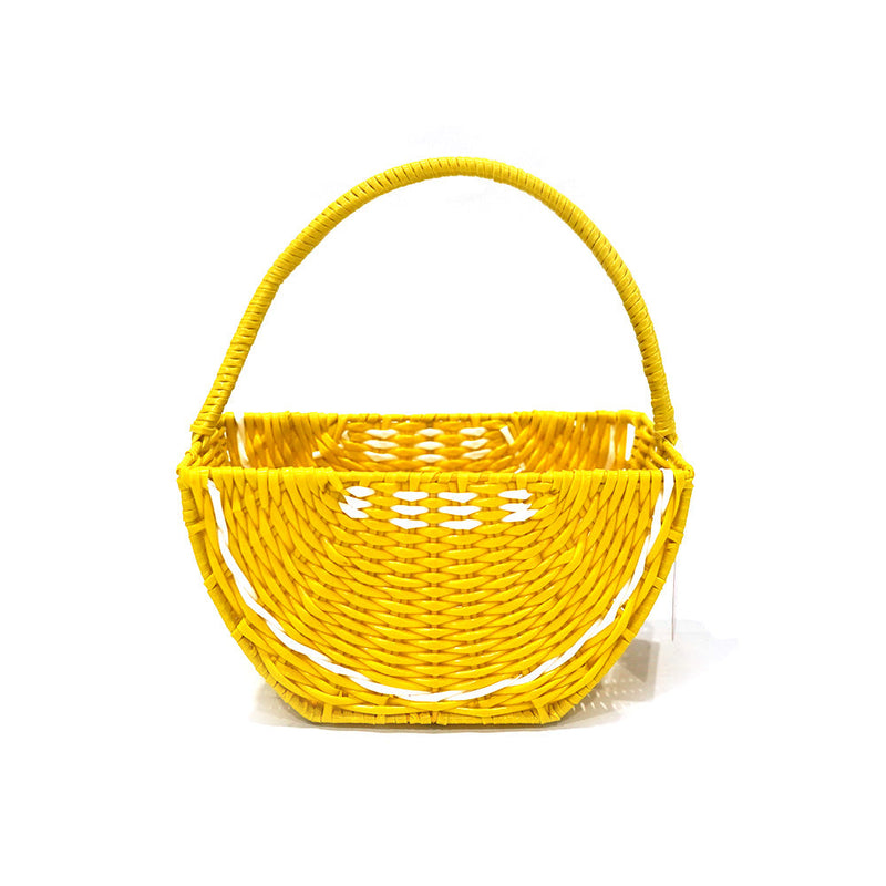 Lemon Rattan Woven Picnic Basket