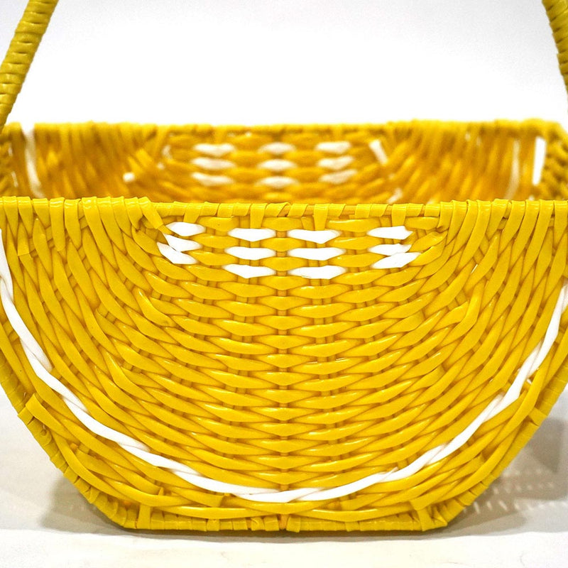 Lemon Rattan Woven Picnic Basket