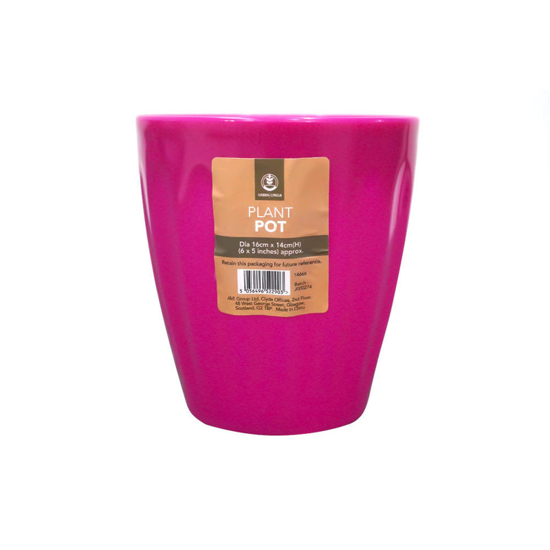 Plastic Pot Pink 13cm x 14cm