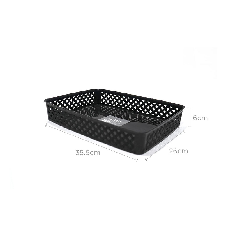 Multipurpose Plastic Storage Basket 26x35.5x6cm