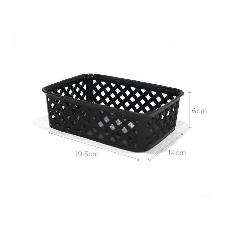 Multipurpose Mini Plastic Storage Basket 14x19.5x6cm