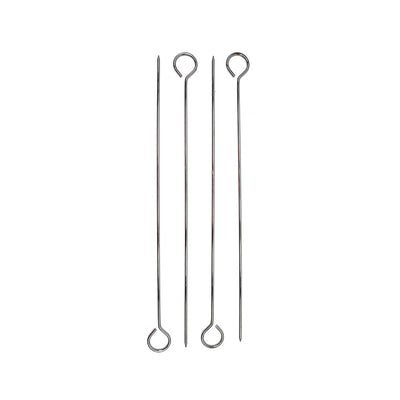 BBQ Chrome Plated Steel Skewers 12inch Pack of 4