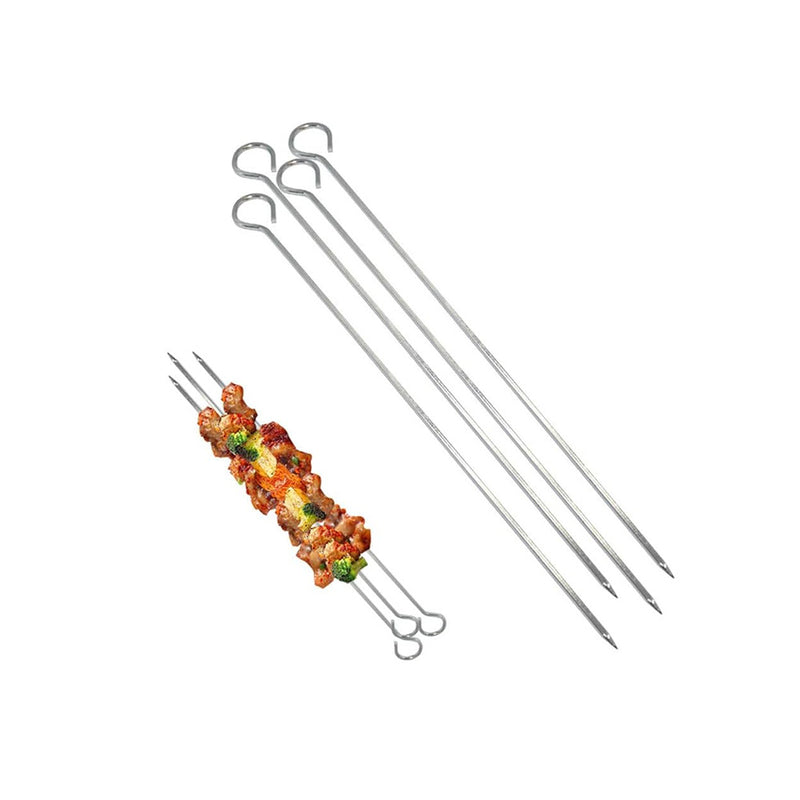 BBQ Chrome Plated Steel Skewers 12inch Pack of 4