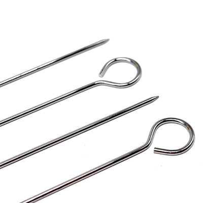 BBQ Chrome Plated Steel Skewers 12inch Pack of 4