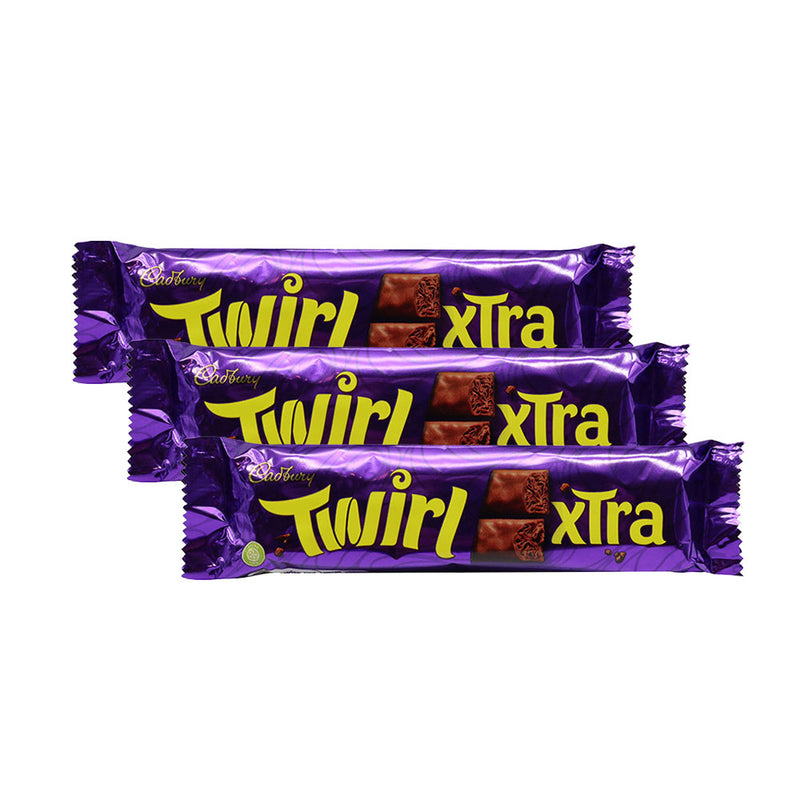 Cadbury Twirl Xtra Duo Chocolate Bar 54g x 3Pack