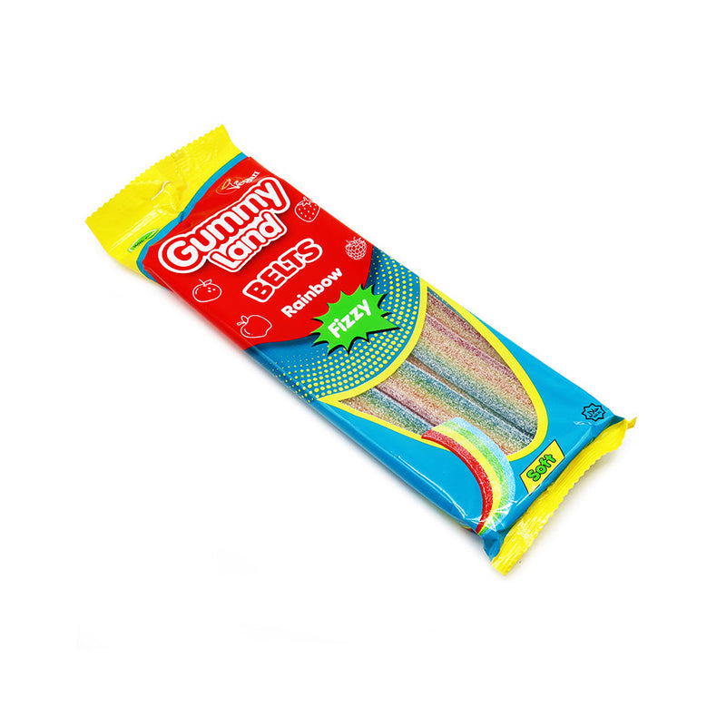 Gummy Land Rainbow Fizzy Belt Jelly 150g