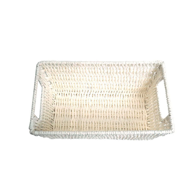 Paper rope basket-white