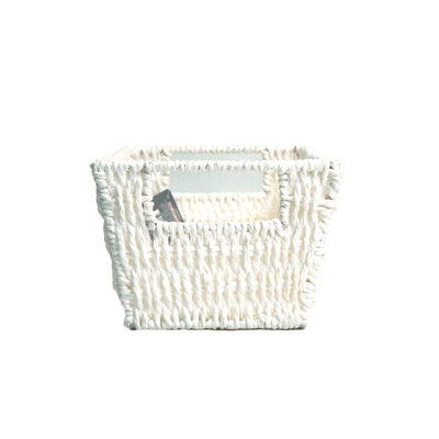 Paper rope basket-white