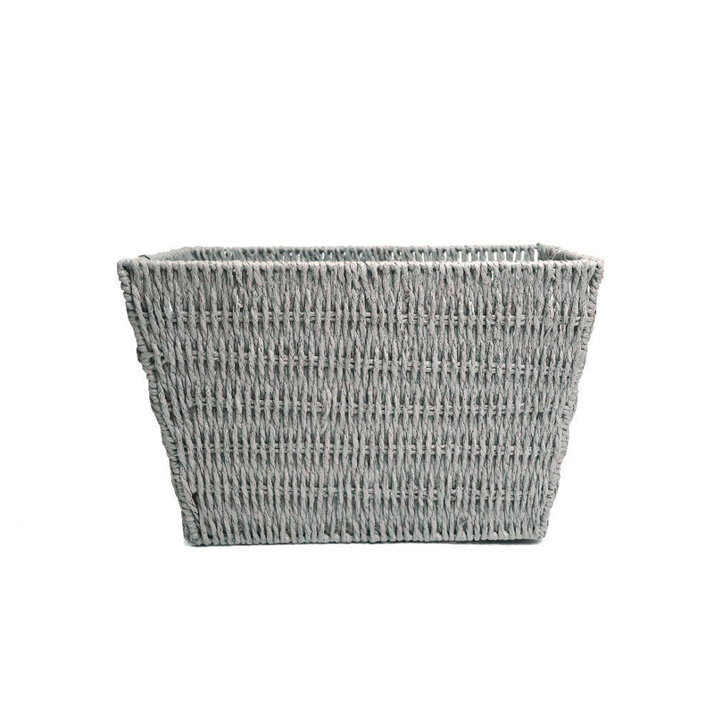 Vannes Heart Cut Out Wicker Basket-Grey