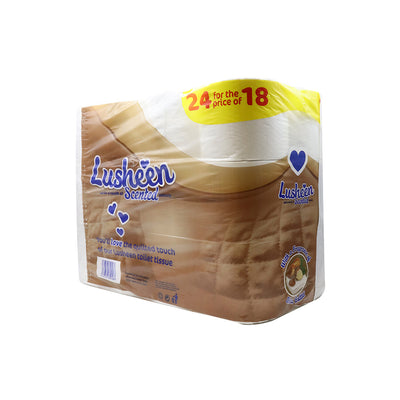 Lusheen Quilted 3 Ply Super Soft Toilet Roll Shea Butter 24PK