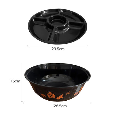 Halloween Plastic Trick or Treat Serving Bowl & Plate Set