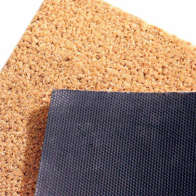 JVL Brights Hello Patterned Latex Coir Doormat 40x70CM
