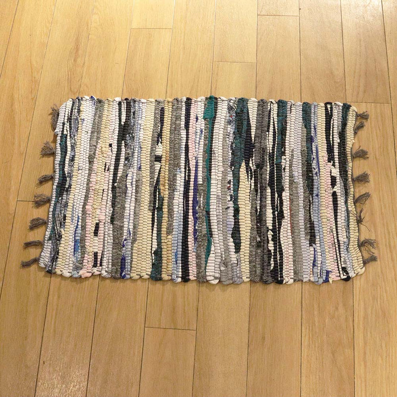 JVL Multi-Colour Recycled Handmade Indoor Mat 40x60CM