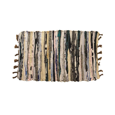 JVL Multi-Colour Recycled Handmade Indoor Mat 40x60CM